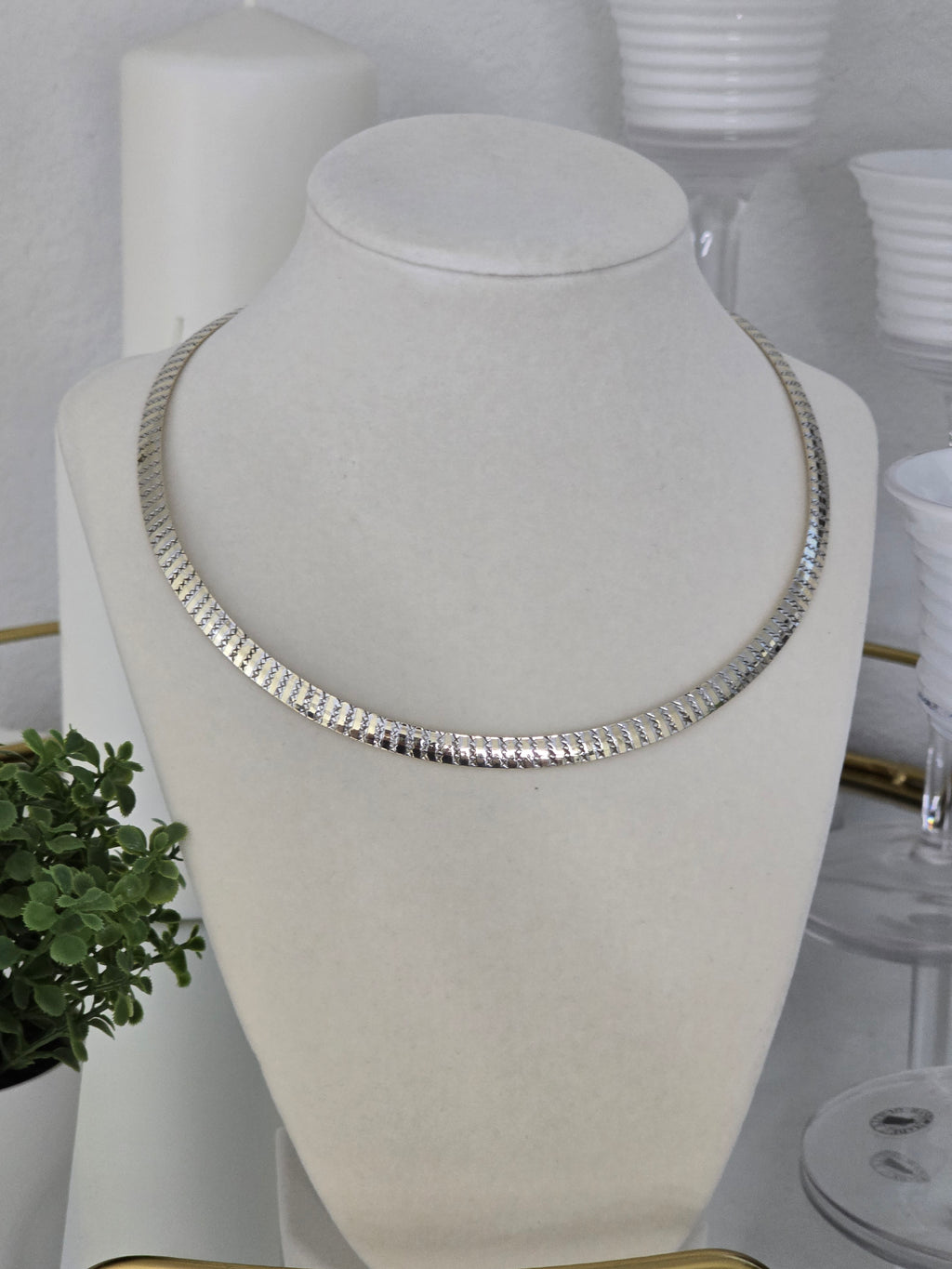 Necklace  Plata 9.25  Dos Vistas  Plata por un  lado y por el otro   Plata  baño  de Oro 18k  Size #18