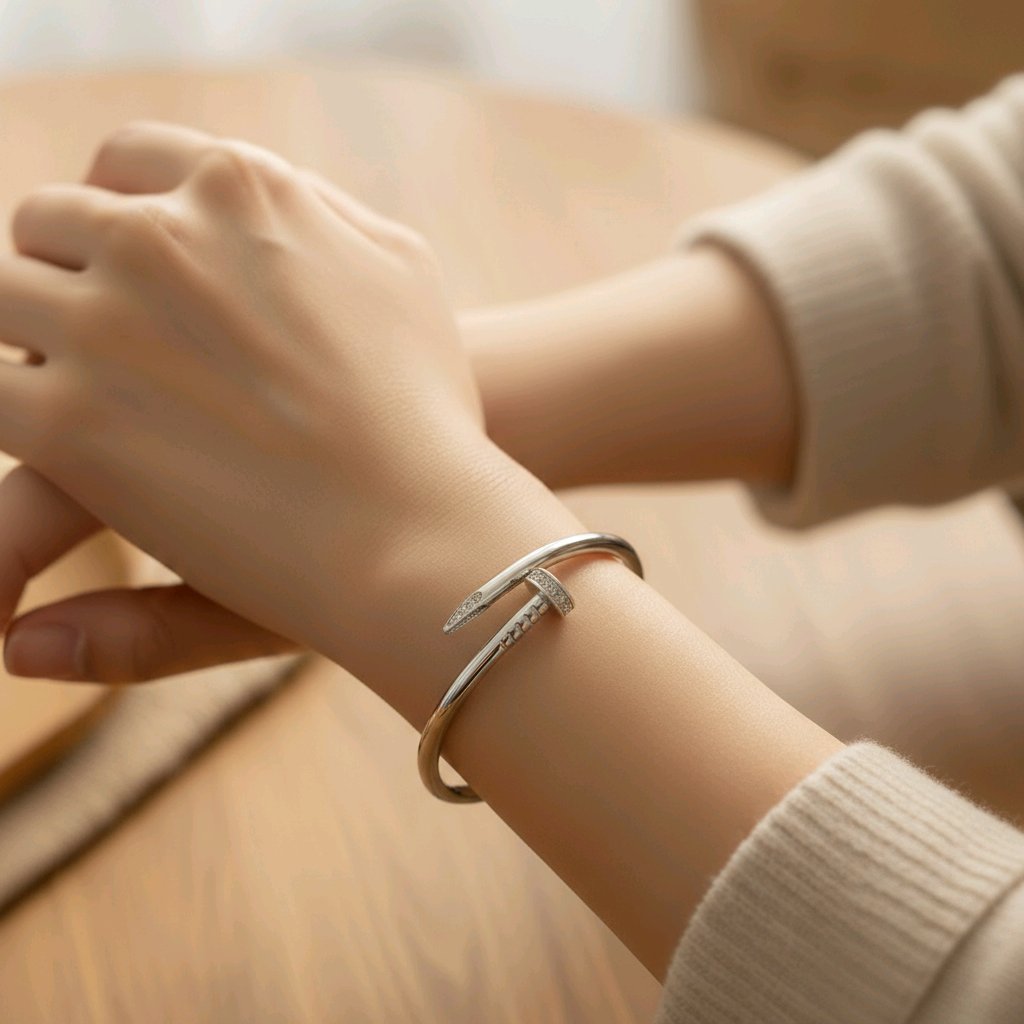Bracelet  color silver and Gold  Oro Laminado 14K, Alta Calidad Size # 7,8