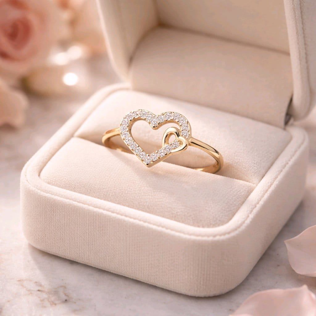 Anillo corazón Oro 14K