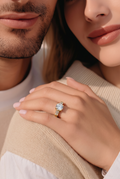 Anillo Plata 9.25 baño Oro 18k piedras en Zirconia Size #7 Alta Calidad