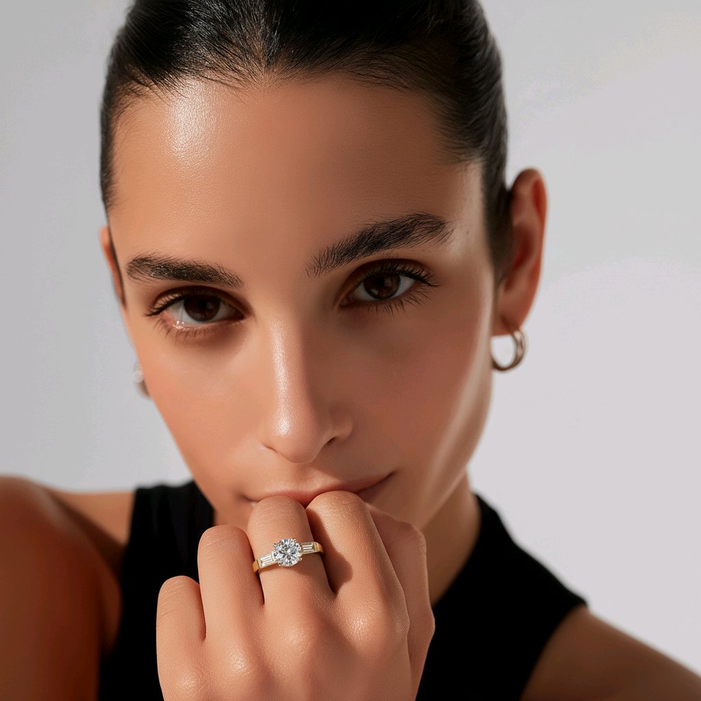 Anillo Plata 9.25 baño Oro 18k piedras en Zirconia Size #7 Alta Calidad