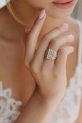 Anillo princesa Oro 14K  en piedras de Zirconia