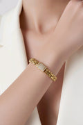 Manilla tejido chino Bar Oro 14K zize #8