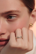 Anillo  Bandita Oro 10K en Diamantes Naturales .20 CT