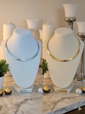Necklace  Plata 9.25, 2 en 1 por un lado Plata  9.25  y por el otro  Plata  9.25 baño Oro 18k Alta Calidad Size #20