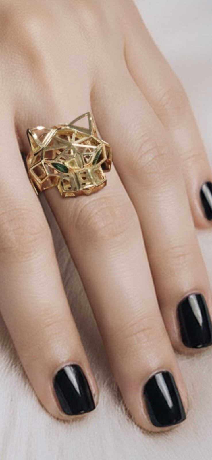 Anillo  Pantera Oro 14K