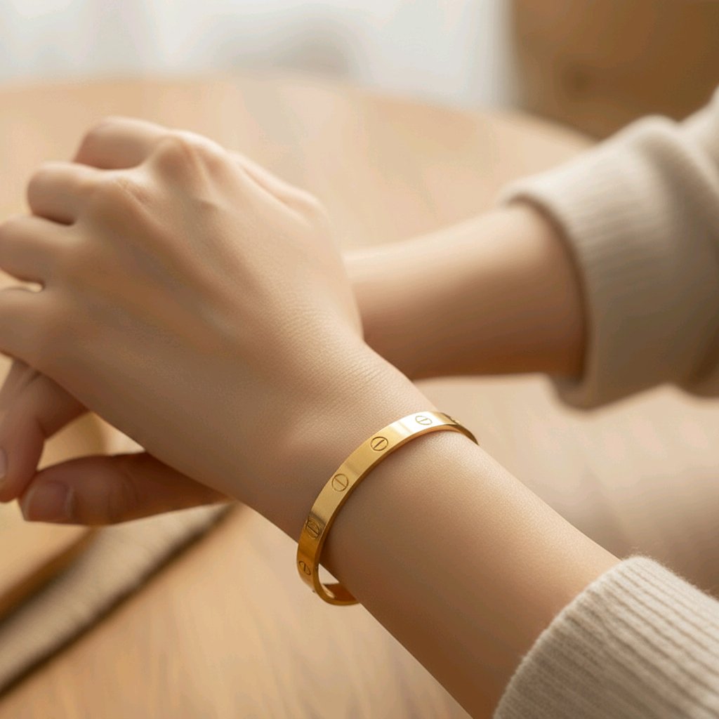 Bracelet  color  silver & Gold  Oro  Laminado 14K,Alta Calidad Size # 7,8