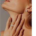 Anillo Plata 9.25 baño Oro 18k con  piedras  zirconia  size $9.5 Alta  Calidad