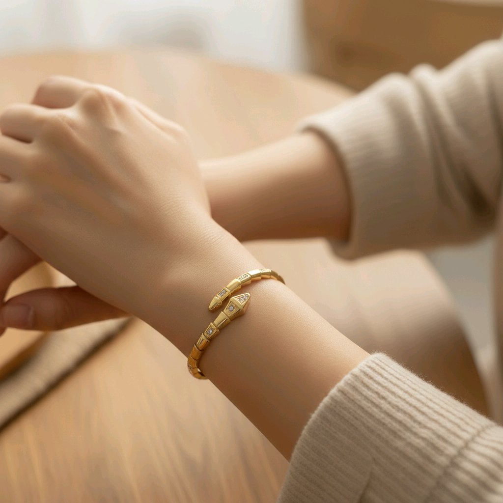 Bracelet  Color Gold  y Tricolor en Oro  Laminado  14K, Alta Calidad