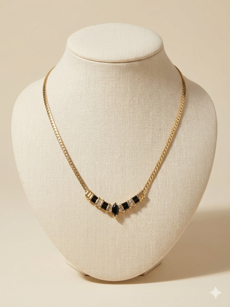 Necklace  with a Ruby Stone Oro 14K  Size # 20 P.