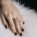 Anillo semanario en Oro  Laminado 14K  Alta Calidad Size # 7,8