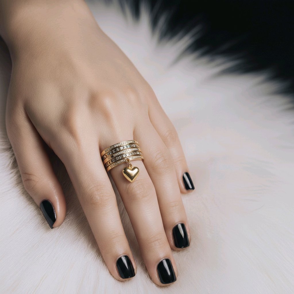 Anillo semanario en Oro  Laminado 14K  Alta Calidad Size # 7,8